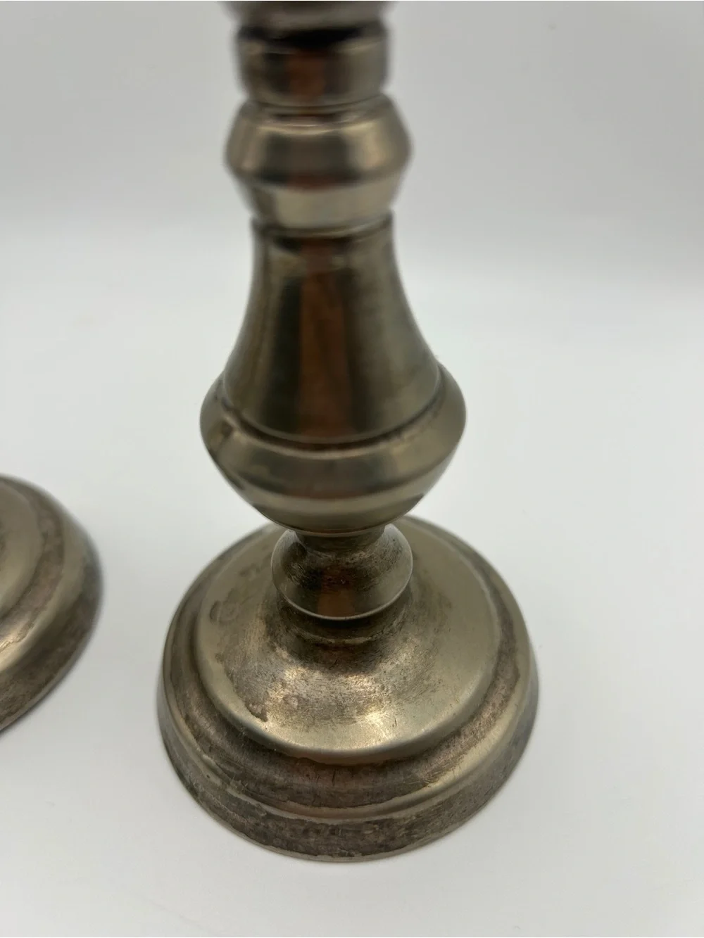 Vintage English Silver Plated Candlestick Holder Pair